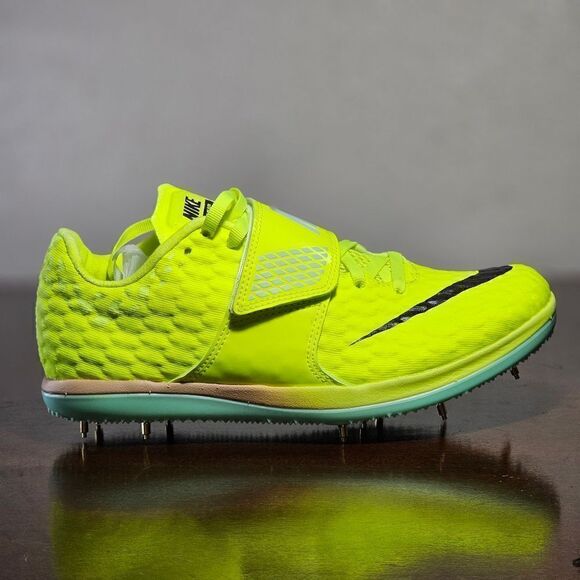 Nike High Jump HJ Elite Track Spikes Shoes Volt Mint Black Women's 6.5 DR992-700 - Picture 10 of 16